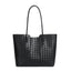Large Woven Leather Tote Bag Soft Minimalist Shoulder Bag for Everyday Use
