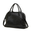Full-Grain Leather Bowling Bag Minimalist Everyday Shoulder Handbag