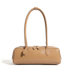 Large Leather Baguette Bag  Vintage Street Style Handbag for Everyday Use