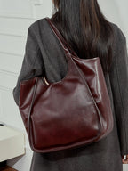 XL Full-Grain Leather Tote Bag  Oversized Shopper for Travel & Everyday Use