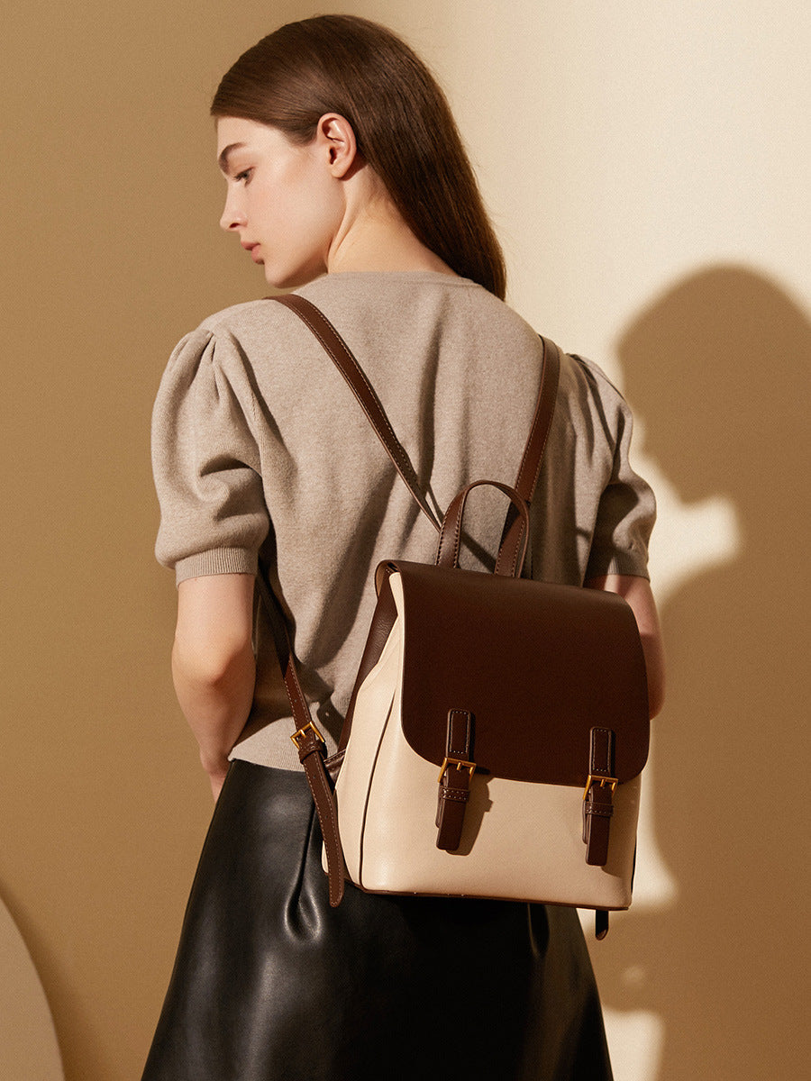 Vintage Leather Backpack – Soft Casual Travel Backpack for Everyday Use