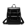 Anti-Theft Leather Flap Bag  Structured Vintage Shoulder Bag with Lock Closure