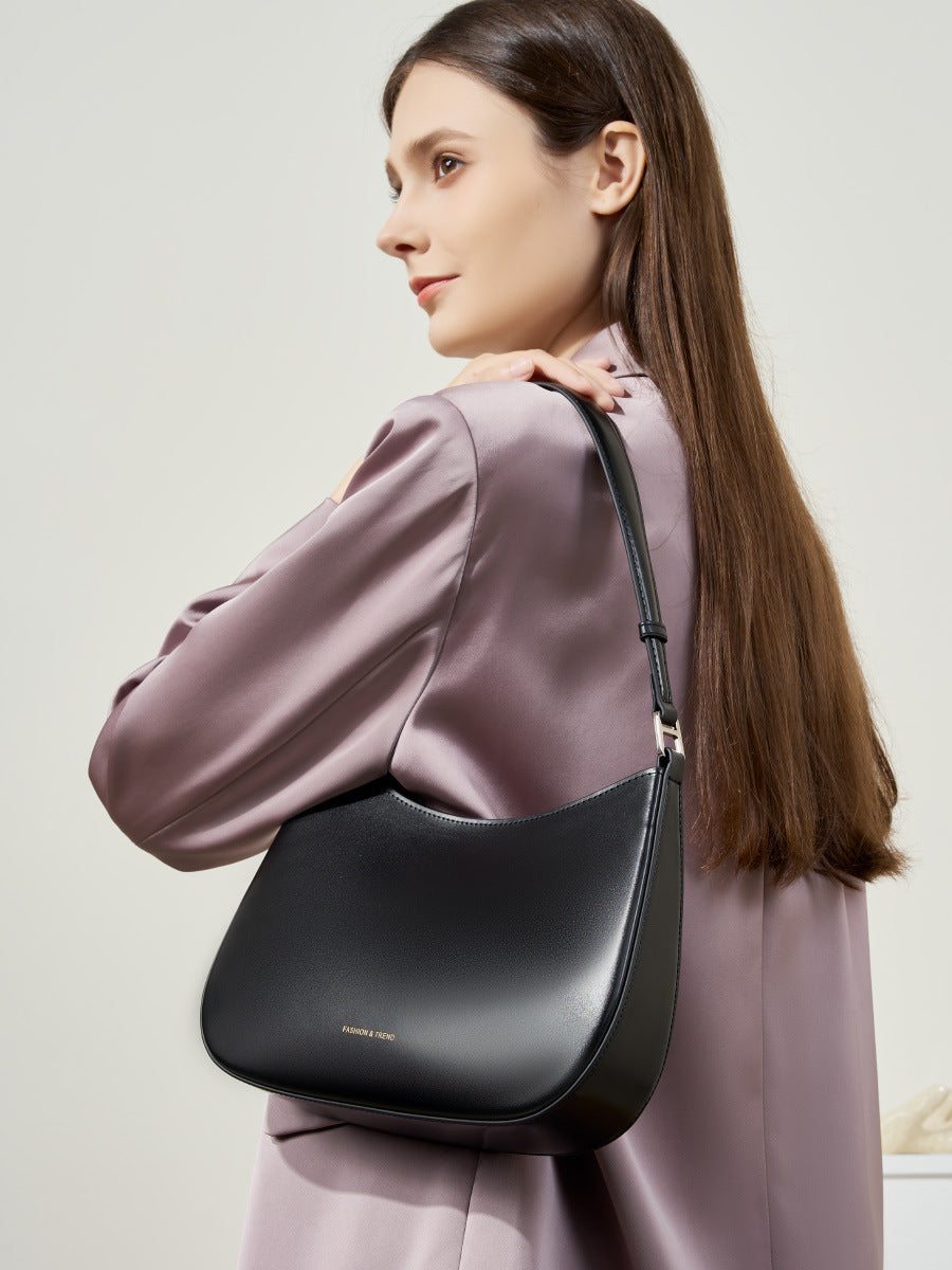 Vintage Round Leather Crossbody Bag  Minimalist Messenger Bag for Everyday Use