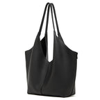 Oversized Full-Grain Leather Tote Bag  Large Capacity Carryall for Travel & Everyday Use