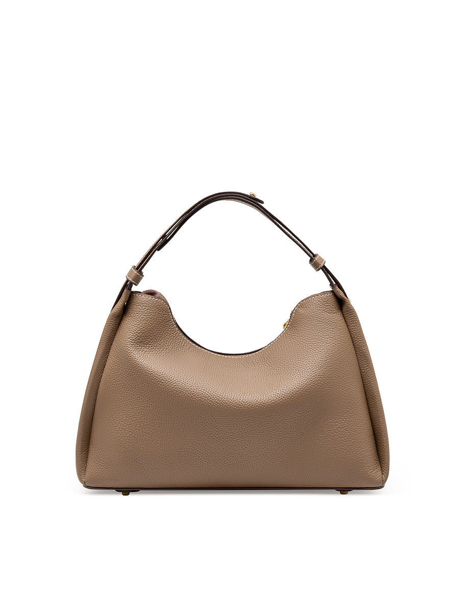 Vintage Full-Grain Leather Messenger Bag  Minimalist Everyday Shoulder Bag
