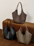 Oversized Full-Grain Leather Tote Bag  Large Capacity Carryall for Travel & Everyday Use