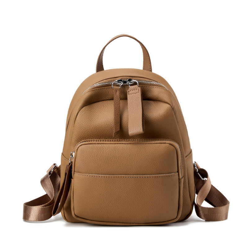 Lightweight Leather Backpack  Soft Everyday Comfort Bag for Daily Use