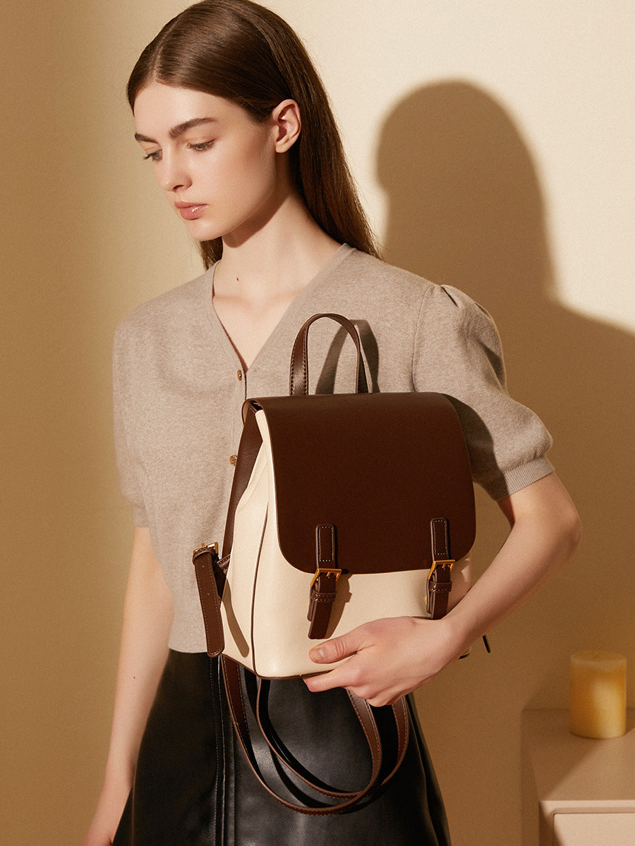 Vintage Leather Backpack – Soft Casual Travel Backpack for Everyday Use