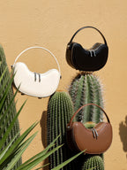 Mini Leather Hobo Bag with Zipper  Compact Slouchy Shoulder Bag for Everyday Use