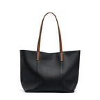 Minimalist Full-Grain Leather Tote Bag  Large Everyday Carryall for Work & Daily Use