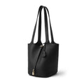 XL Full-Grain Leather Bucket Bag  Large Capacity Travel Carryall Tote