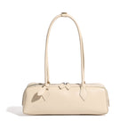 Large Leather Baguette Bag  Vintage Street Style Handbag for Everyday Use