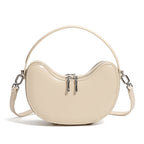 Mini Leather Hobo Bag with Zipper  Compact Slouchy Shoulder Bag for Everyday Use
