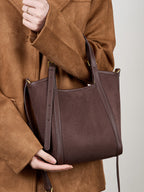 Large Leather Convertible Tote Bag  Multi-Way Shoulder, Crossbody & Top Handle Bag
