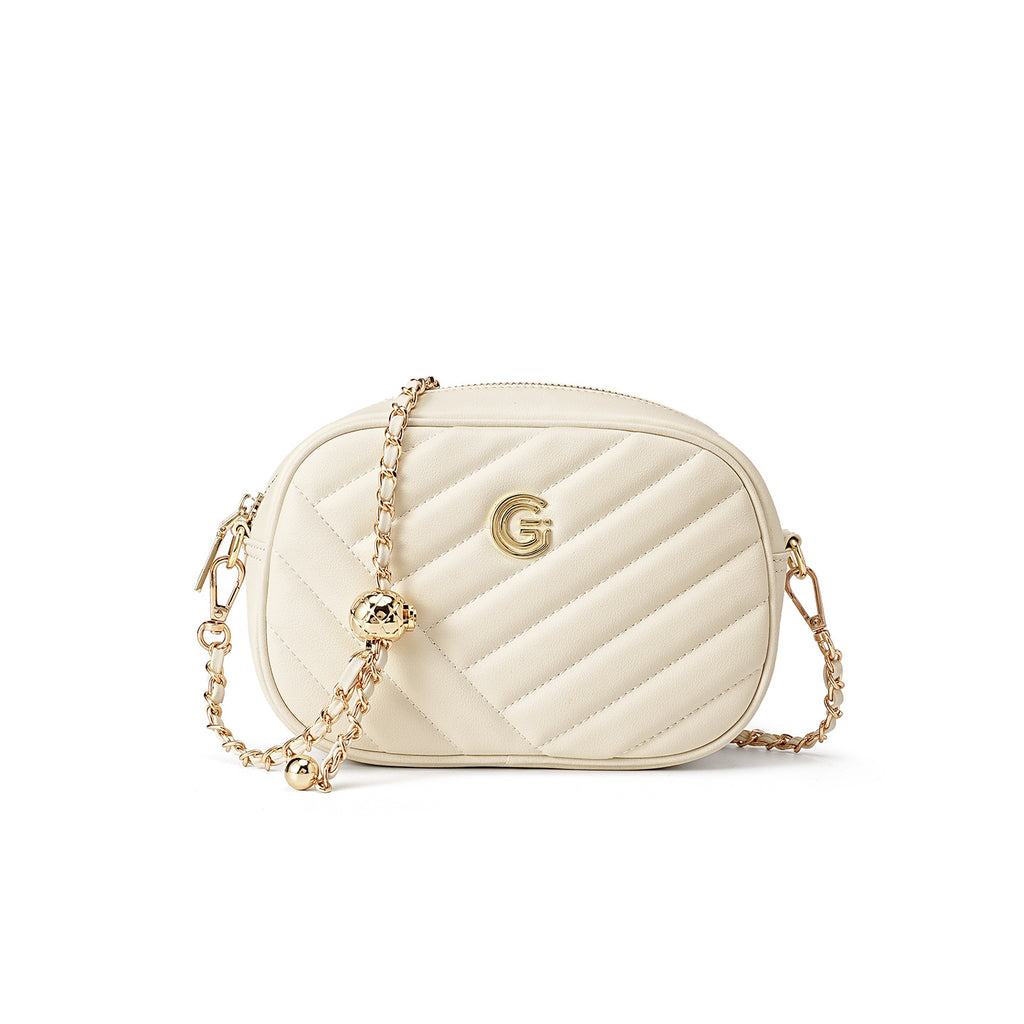 Quilted Leather Shoulder Bag  Minimalist Everyday Crossbody Bag