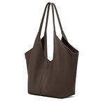 Oversized Full-Grain Leather Tote Bag  Large Capacity Carryall for Travel & Everyday Use