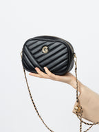 Quilted Leather Shoulder Bag  Minimalist Everyday Crossbody Bag