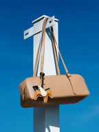 Unisex Full-Grain Leather Shoulder Bag  Minimalist Zipper Bag for Everyday Use