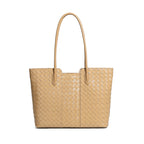 Large Woven Leather Tote Bag  Soft Minimalist Shoulder Bag for Everyday Use