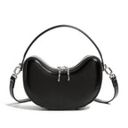 Mini Leather Hobo Bag with Zipper  Compact Slouchy Shoulder Bag for Everyday Use