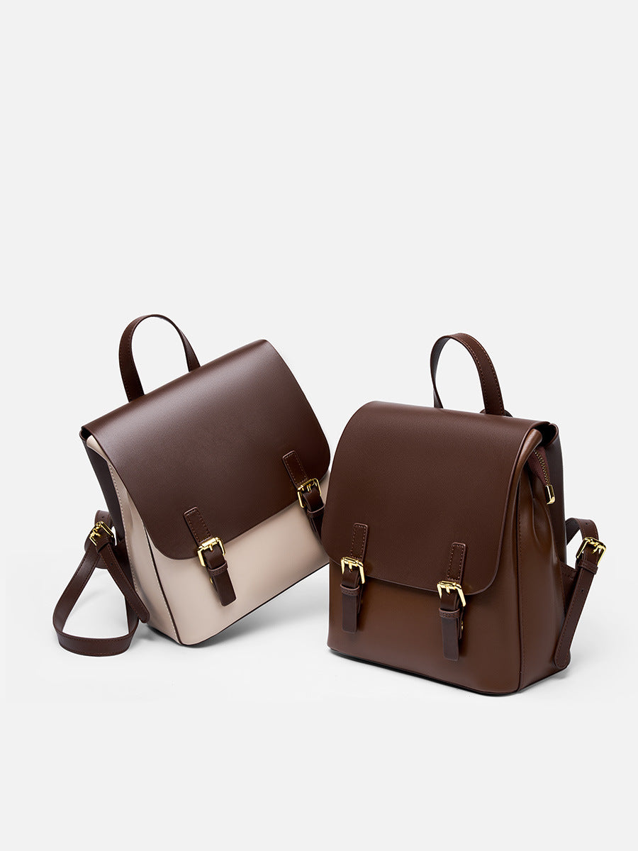 Vintage Leather Backpack – Soft Casual Travel Backpack for Everyday Use