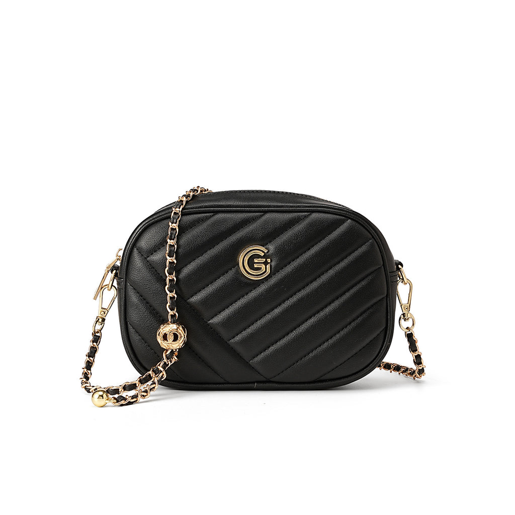 Quilted Leather Shoulder Bag  Minimalist Everyday Crossbody Bag