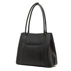 Large Full-Grain Leather Top Handle Tote  Minimalist Vertical Carryall Bag
