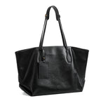 XL Vegetable-Tanned Leather Tote Bag  Large Weekender Carryall with Zipper